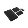 BYFT005007 Jafferjees Genuine Leather Men's Wallet Set Cn Tower   Black F