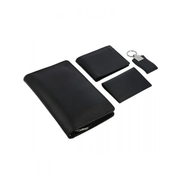 BYFT005007 Jafferjees Genuine Leather Men's Wallet Set Cn Tower   Black F