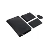 BYFT005009 Jafferjees Genuine Leather Men's Wallet Set Petra   Black
