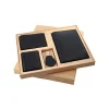BYFT005009 Jafferjees Genuine Leather Men's Wallet Set Petra   Black B