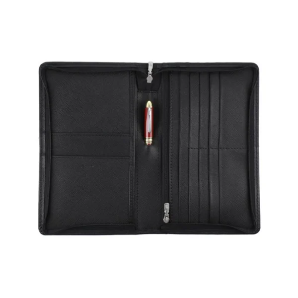 BYFT005009 Jafferjees Genuine Leather Men's Wallet Set Petra   Black E