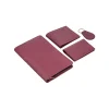 BYFT005011 Jafferjees Genuine Leather Men's Wallet Set Petra   Maroon