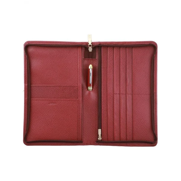BYFT005011 Jafferjees Genuine Leather Men's Wallet Set Petra   Maroon D