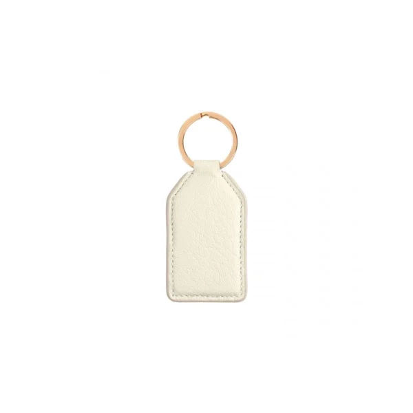 BYFT014023 Jafferjees Genuine Leather Keychain   Off White A