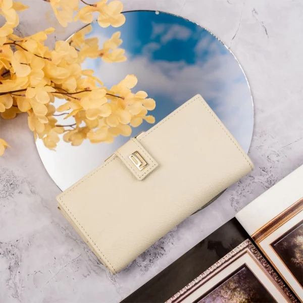 BYFT014027 Jafferjees Genuine Leather Women's Wallet   Off White B