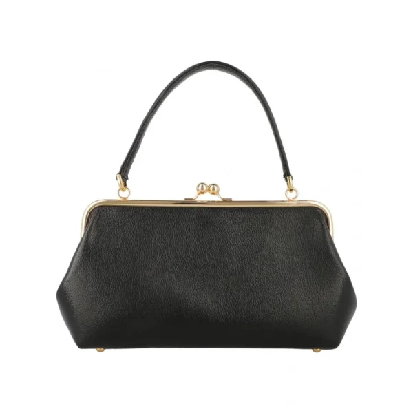 BYFT014030 FRAME BAG MEDIUM BLACK GOLD LEATHER IMMER B