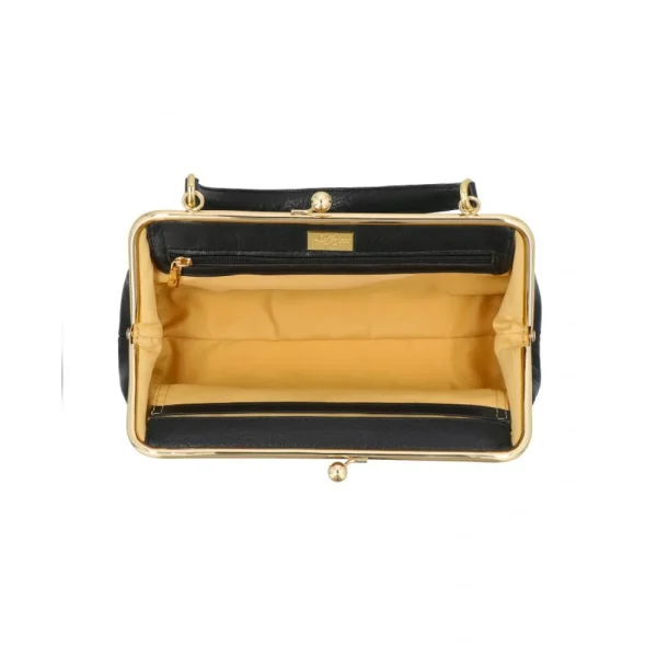 BYFT014030 FRAME BAG MEDIUM BLACK GOLD LEATHER IMMER E