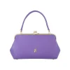 BYFT014033 FRAME BAG MEDIUM DARK PURPLE GOLD LEATHER IMMER