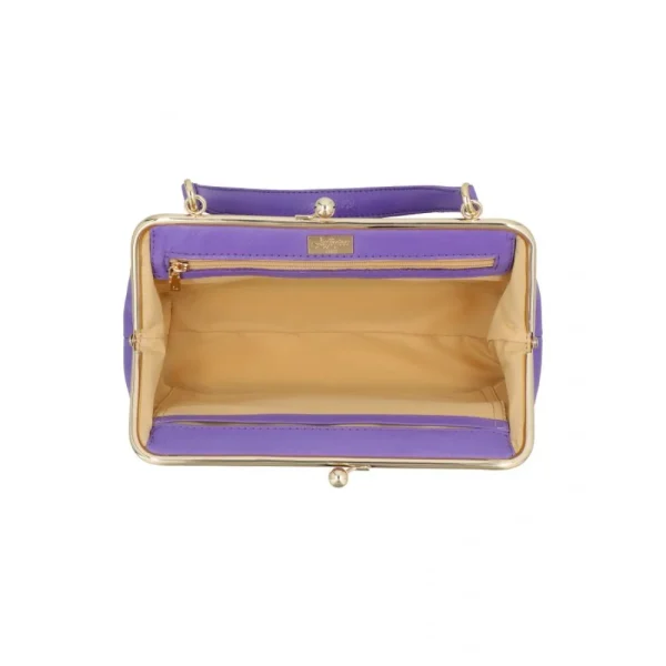 BYFT014033 FRAME BAG MEDIUM DARK PURPLE GOLD LEATHER IMMER E