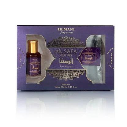 BYFT017816 Al Safa Gift Set 2in1 Attar & Bakhoor