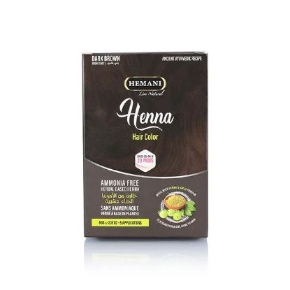 BYFT018197 Henna Natural Hair Color 60g Dark Brown