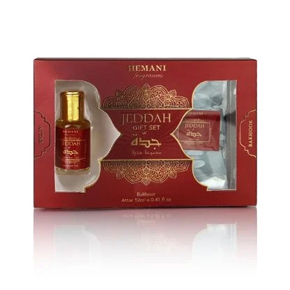 BYFT018670 Jeddah Gift Set 2in1 Attar & Bakhoor