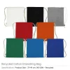 BYFT005750 BYFT Recycled Drawstring Bag Orange 37 x 41 Cm Cotton 145 Gsm Set of 01   CSB 09 RE ORE D