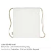 BYFT005752 BYFT Recycled Drawstring Bag White 37 x 41 Cm Cotton 145 Gsm Set of 01   CSB 09 RE WHT