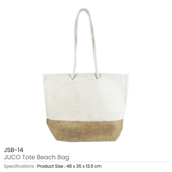 BYFT005753 BYFT Juco Tote Beach Bag with Dual Straps Set of 01   JSB 14