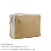 BYFT005758 BYFT Natural Jute with Cotton Zipper Pouches Set of 01   PCH 006 NAT