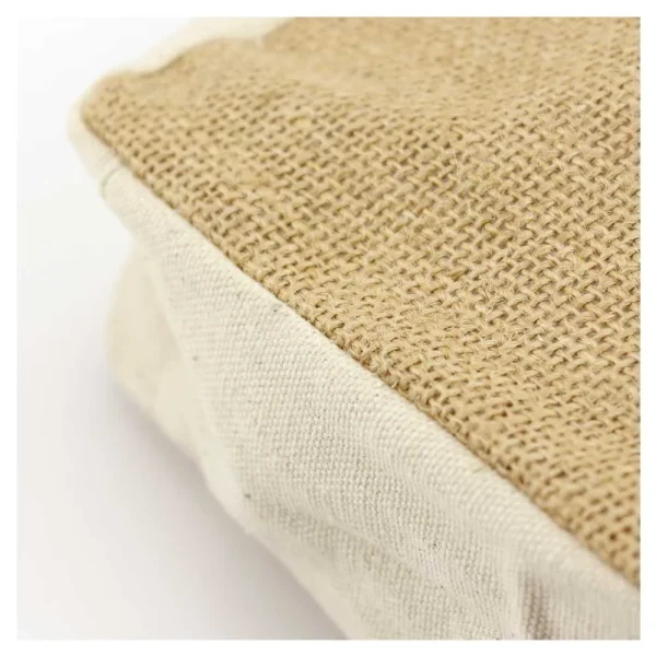 BYFT005758 BYFT Natural Jute with Cotton Zipper Pouches Set of 01   PCH 006 NAT B