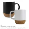 BYFT005762 BYFT 13 Oz Matte Black Ceramic Mug with Lid and Cork Set of 01   151 BK