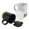 BYFT005762 BYFT 13 Oz Matte Black Ceramic Mug with Lid and Cork Set of 01   151 BK A