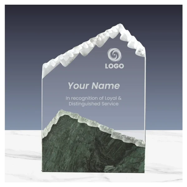 BYFT005774 BYFT Mountain Shaped Crystal and Marble Award Set of 01   CR 38 B