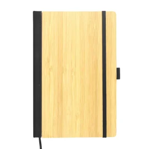 BYFT005783 BYFT A5 Bamboo Notebook with Pen loop and Paper Maker Set of 01   MBBM BLK A5 A