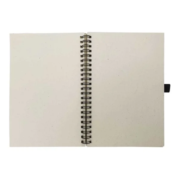 BYFT005784 BYFT A5 Dirty White Milk Paper Spiral Notebook 70 Sheet 80 Gsm Set of 01   RNP 13 B