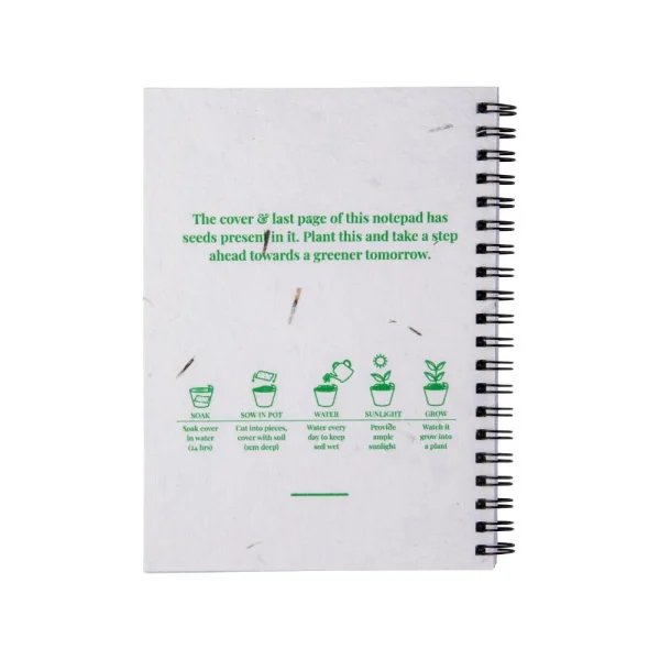 BYFT005800 BYFT B6 Plantable Spiral Notebook with Wild Flower Seed Set of 01   SPS 08 A