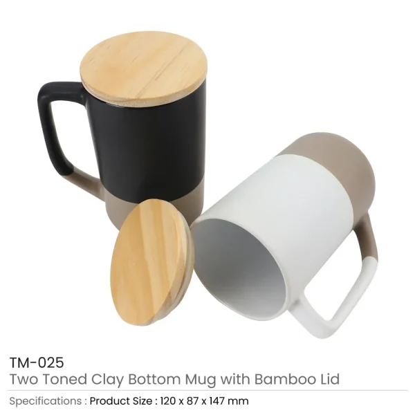 BYFT005802 BYFT 15 Oz Matt Black Mug with Special Handle and Brown Clay Bottom Set of 01   TM 025