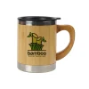 BYFT005804 BYFT Bamboo Stainless Steel Coffee Travel Mug with Handle and Lid 300 Ml Set of 01   TM 026 D