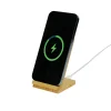 BYFT005810 BYFT Bamboo 15W Wireless Charger Phone Stand and Light Up Logo Set of 01   WCP L3 A