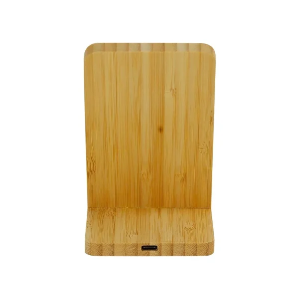 BYFT005810 BYFT Bamboo 15W Wireless Charger Phone Stand and Light Up Logo Set of 01   WCP L3 C