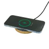 BYFT005811 BYFT Round Bamboo 15W Wireless Charger and Light Up Logo Set of 01   WCP L2 A