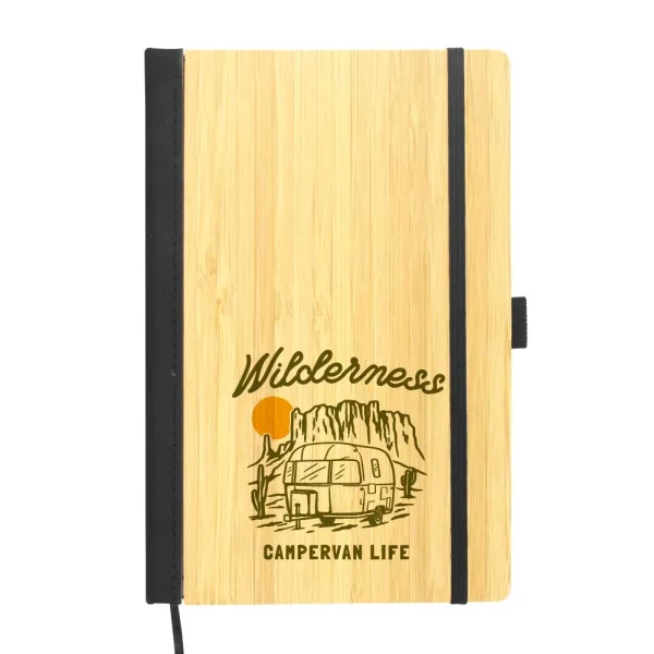 BYFT005841 BYFT A5 Bamboo Notebook Set of 01   MBBM BLK A5 D