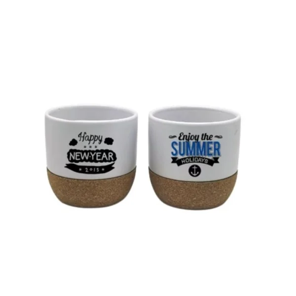 BYFT015116 BYFT Cork Mini Cup   White A