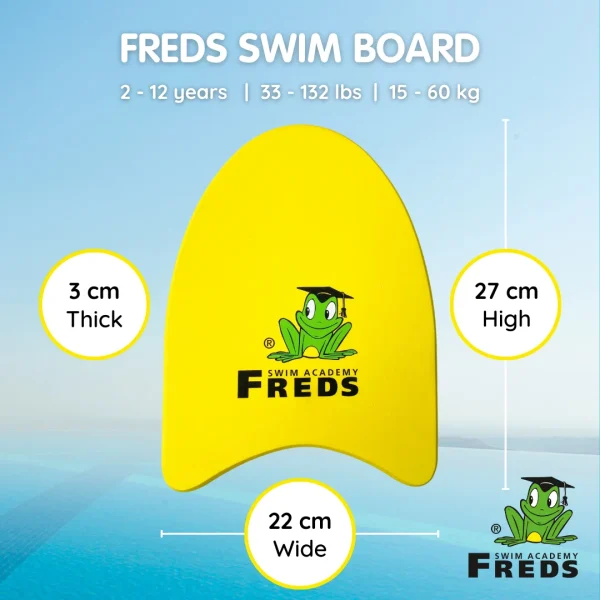 BYFT021075 Fred Swim Board 2Year   12Year Yellow Set of 01 F