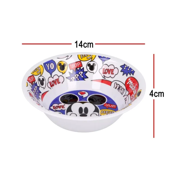 BYFT021125 Disney Bowl Melamine Set Micky Things Multicolor Plastic Set of 01   RJ50157 A