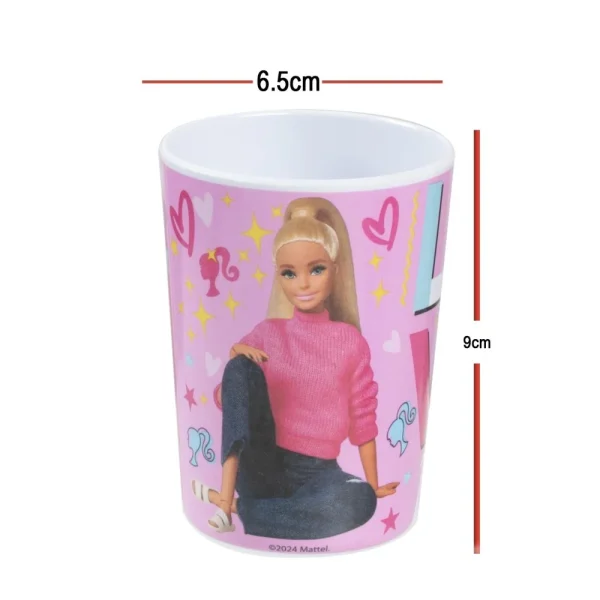 BYFT021145 Disney Tumbler Melamine Set Barbie 200 Ml Multicolor Plastic Set of 01   RJ15998 A