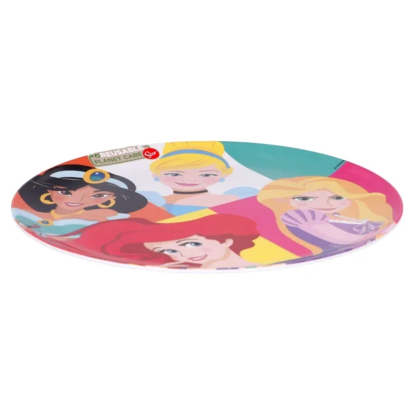 BYFT021149 Disney Plate Melamine Set Princess Bright & Bold Multicolor Plastic Set of 01   RJ51258