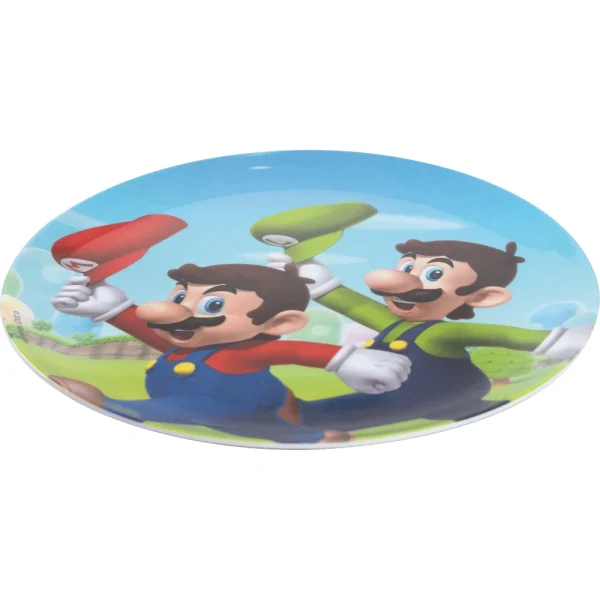 BYFT021151 Disney Plate Melamine Set Super Mario Multicolor Plastic Set of 01   RJ21458