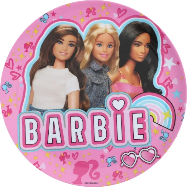 BYFT021154 Disney Plate Melamine Set Barbie Multicolor Plastic Set of 01   RJ15958 B