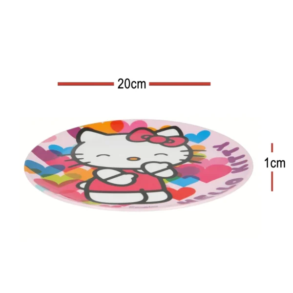 BYFT021157 Disney Plate Melamine Set Hello Kitty Multicolor Plastic Set of 01   RJ2968 B