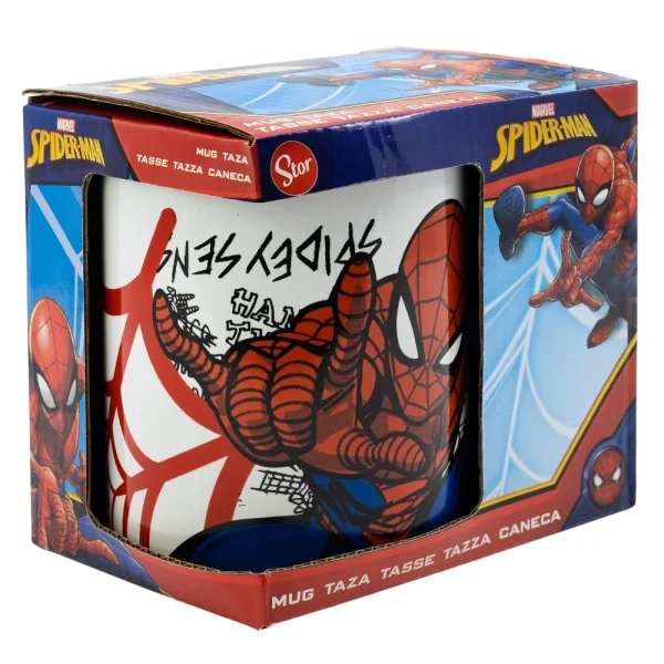 BYFT021165 Disney Mug Spiderman Urban Web 325 Ml Multicolor Plastic Set of 01   RJ4310 B