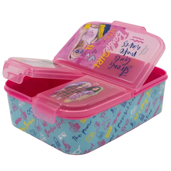 BYFT021181 Disney Sandwich Box Barbie 750 Ml Multicolor Plastic Set of 01   RJ15920 A