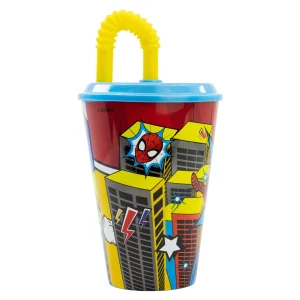 BYFT021187 Disney Tumbler Spiderman 430 Ml Multicolor Plastic Set of 01   RJ74730