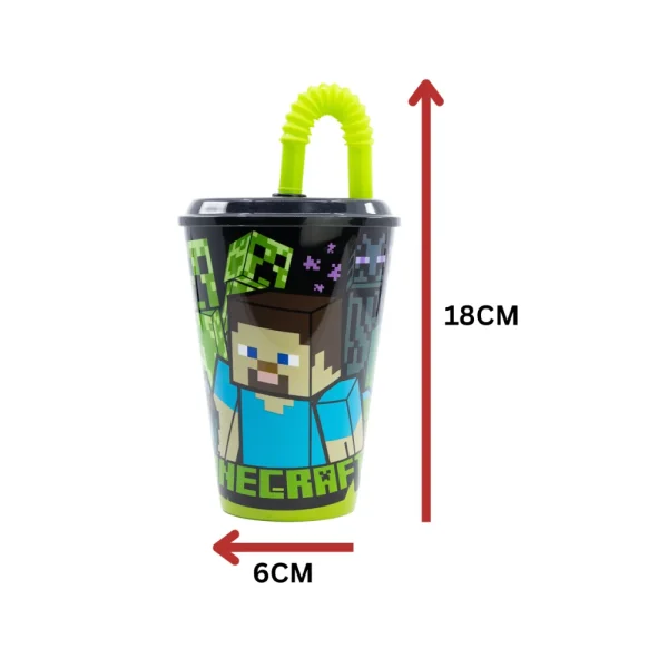 BYFT021188 Disney Tumbler Minecraft 430 Ml Multicolor Plastic Set of 01   RJ40430 C