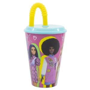 BYFT021189 Disney Tumbler Barbie 430 Ml Multicolor Plastic Set of 01   RJ15930 A