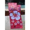 BYFT021064 Freds Pink Hibiscus Flower Beach Towel Velour Set of 01 A