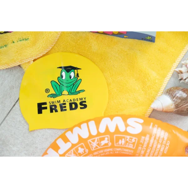 BYFT021198 Freds Yellow Swim Cap Set of 01