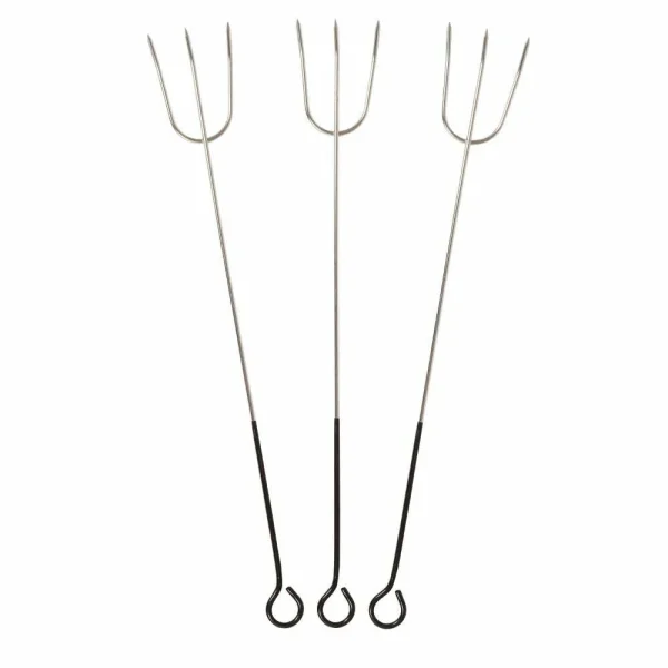 BYFT021208 La Hacienda   3 Piece Toasting Fork  Silver Set of 01 A