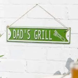 BYFT021213 La Hacienda   Dad's Grill wall sign Set of 01